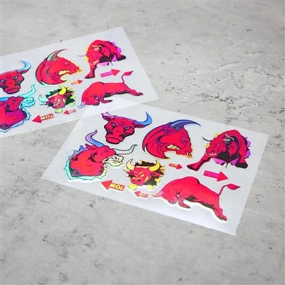 6pcs/set decalcomanie tori olografiche