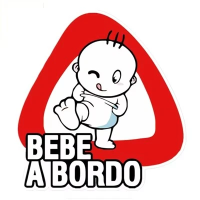 Baby a bordo bebe un adesivo di avvertimento bordo