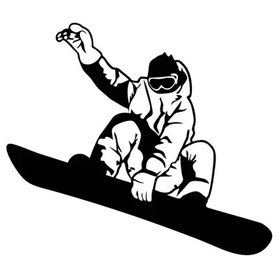 Snowboard Car Decal Waterproof Adesion