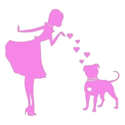 Adesivo per animali domestici di bellezza amore cane