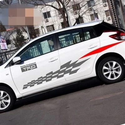Adesivo per carrozzeria in stile bandiera da corsa