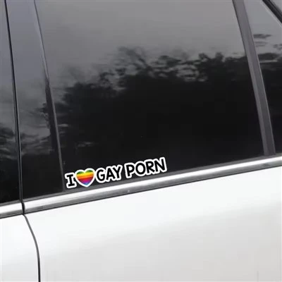 Adoro l'adesivo porno gay per auto
