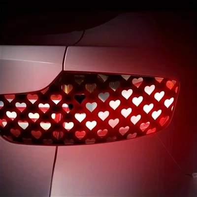 Adesivo per copertina di auto a forma di cuore nera