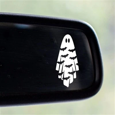 Adesivo con motivo fantasma per specchietto interno per auto