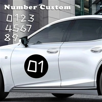 Adesivi per auto decalcomanie per decorazioni numeriche personalizzate