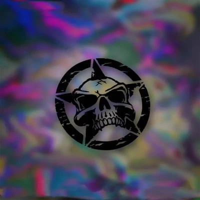 Adesivo in vinile di stile per auto per cranio pentagram
