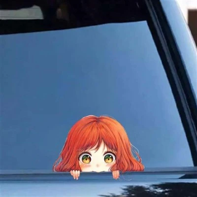 Stifcker dell'automobile della ragazza del fumetto