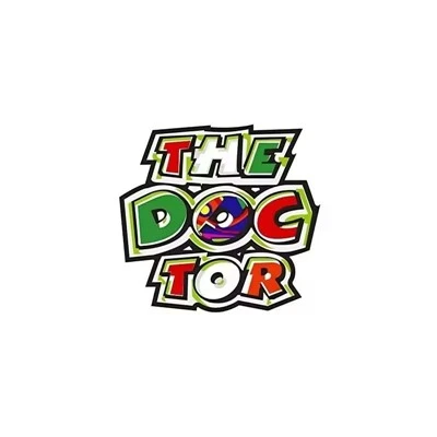 L'adesivo del badge del dottore Rosi