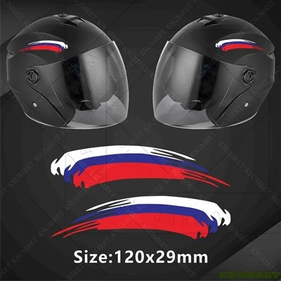 Decalcomanie adesivi per bandiera di campagna per casco motociclistico