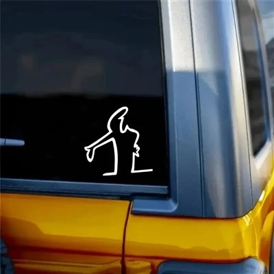 Creative Action Pose Sticker in vinile