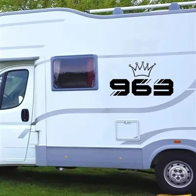 Adesivo in vinile di design per camper