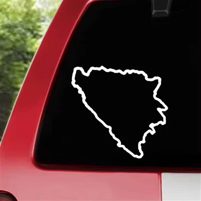 Bosnia ed Erzegovina Map Auto Adesivo