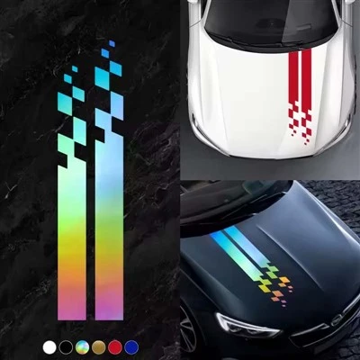 ET11363# Adesivo per auto sportive universali per cappuccio