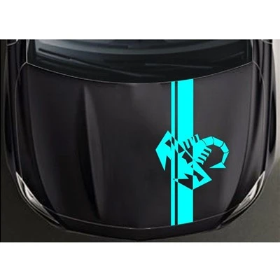 Logo adesivi cofano motore FIAT 500
