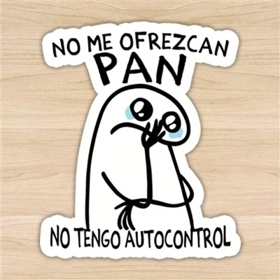 Divertente "no me ofrezcan pan spagnolo adesivi