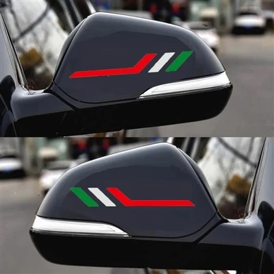 Adesivo per specchio posteriore bandiera italiana