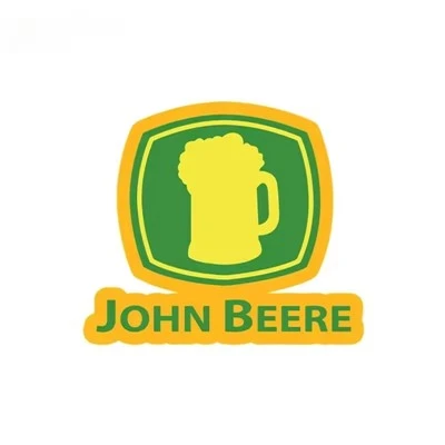 JOHN BEERE, adesivo cervo che beve birra