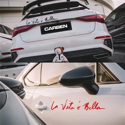 La Vita e Bella adesivi per auto riflettenti