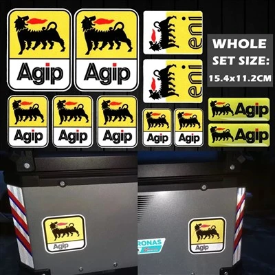 Adesivi motociclistici Agip Eni olio per moto