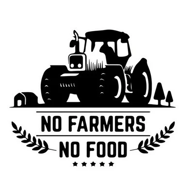 NO agricoltori nessun adesivo per paraurti alimentari