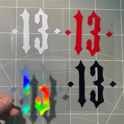 Numero 13 adesivi per moto impermeabili per moto