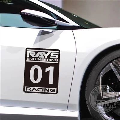 Raggi n. 1 decalcomanie adesive per auto da corsa per porta