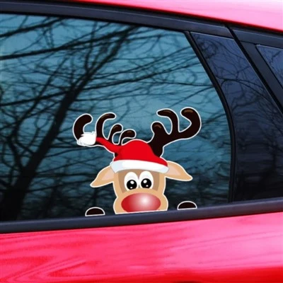 Babbo Natale adesivo per il finestrino posteriore dell'auto