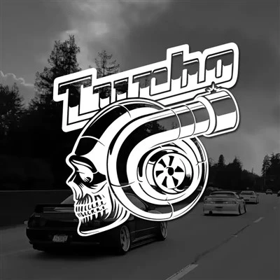 Skull Turbo Auto Adesile in vinile decalcomanie