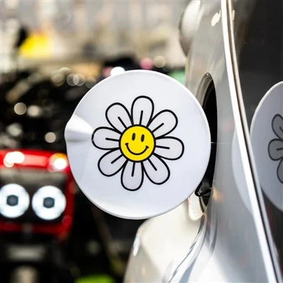 Smiling Chrysanthemum Face Adesivi per moto
