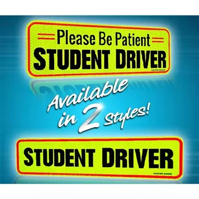 Sicurezza del conducente studente Stile Adesivo riflettente