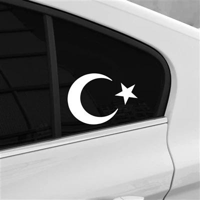 Turkish Bandy Moon and Stars Auto Adesivo per auto