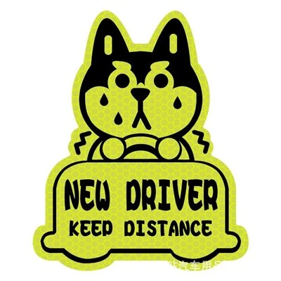 Adesivo per auto con magnete per cani di avvertimento