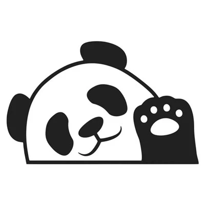 Adesivi per auto da panda per pipì impermeabili