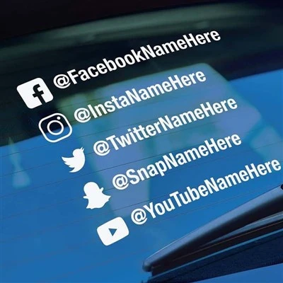 Decalcomania fustellata personalizzata per social media
