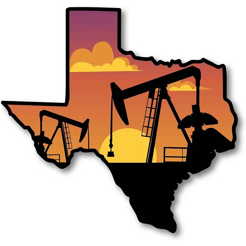 Decalcomania del paesaggio dello stato del Texas