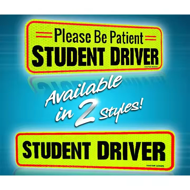 Sicurezza del conducente studente Stile Adesivo riflettente