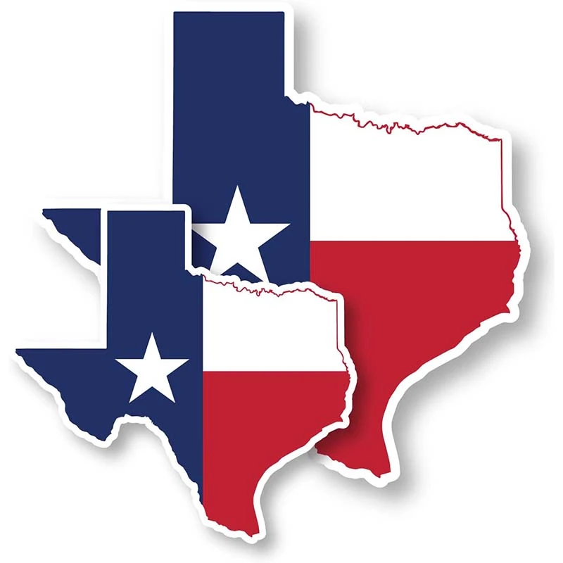 Adesivo in vinile adesivo con bandiera della mappa del Texas