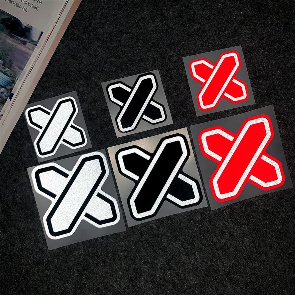 X Logo Reflective/Laser Motorcycle Stickers factory